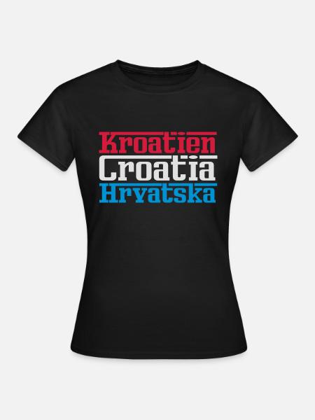 Kroatien - Frauen T-Shirt - Schwarz
