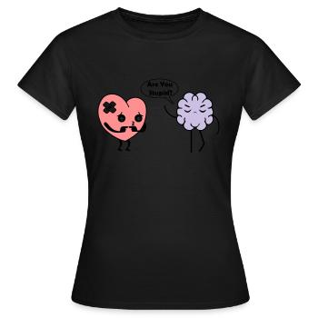 Apprendre le coeur - T-shirt Femme - noir - Devant - AI Model Female 172 dark (172cm)