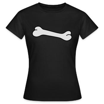 bone - Women's T-Shirt - black - Front - AI Model Female 172 dark (172cm)