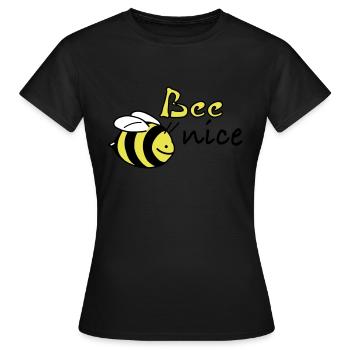 abeille sympa - T-shirt Femme - noir - Devant - AI Model Female 172 dark (172cm)