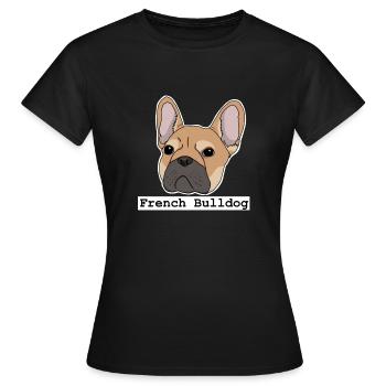 Bouledogue français, bouledogue français - T-shirt Femme - noir - Devant - AI Model Female 172 dark (172cm)