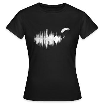 Fréquence de fréquence cardiaque Parapente de parapente - T-shirt Femme - noir - Devant - AI Model Female 172 dark (172cm)