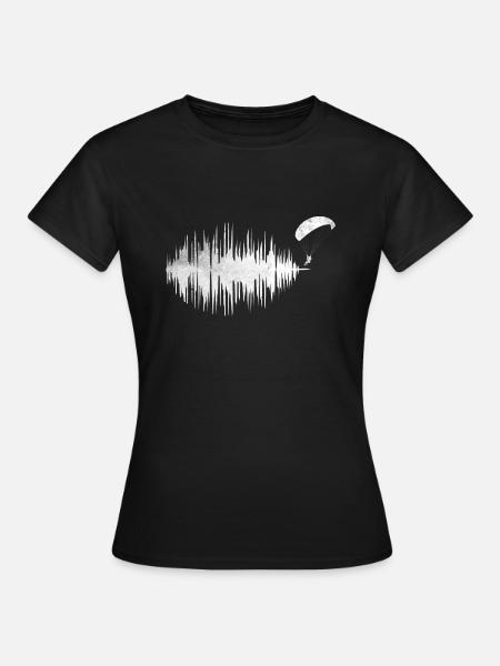 Fréquence de fréquence cardiaque Parapente de parapente - T-shirt Femme - noir