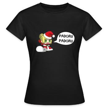 Padoru Padoru - T-shirt Femme - noir - Devant - AI Model Female 172 dark (172cm)