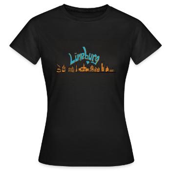 Lüneburg Design by deisoldphotodesign - Frauen T-Shirt - Schwarz - Vorne - AI Model Female 172 dark (172cm)