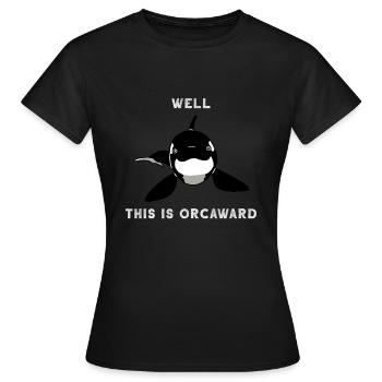 Orca Schwertwal Killerwal Raubtier Meerestier - Frauen T-Shirt - Schwarz - Vorne - AI Model Female 172 dark (172cm)