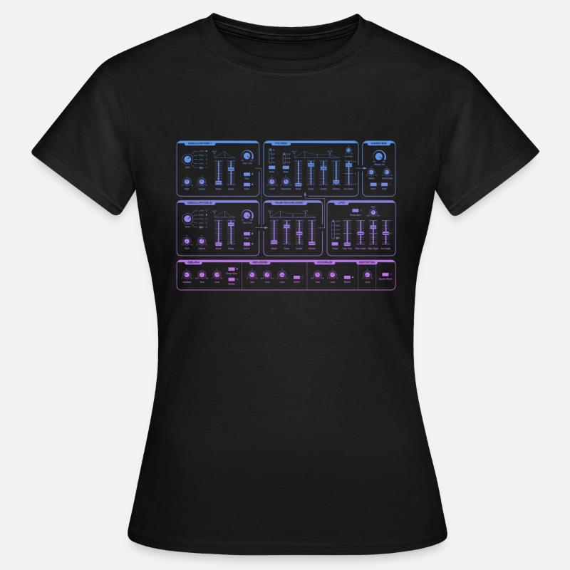 Synthesizer | Gradient Synth - Women's T-Shirt - black
