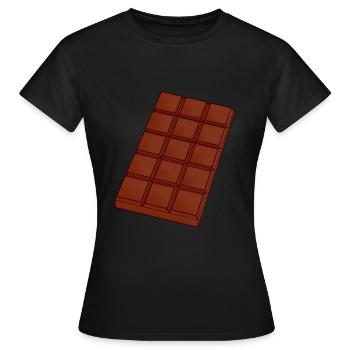 Tafel Schokolade Milch Liebhaber Zucker Geschenk - Frauen T-Shirt - Schwarz - Vorne - AI Model Female 172 dark (172cm)