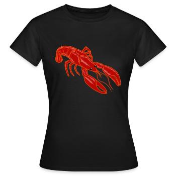Langouste langouste langouste fruits de mer - T-shirt Femme - noir - Devant - AI Model Female 172 dark (172cm)