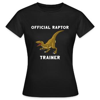 Dinosaurier Raptor Raptoren Reptilien Paläontologe - Frauen T-Shirt - Schwarz - Vorne - AI Model Female 172 dark (172cm)