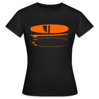 planche de surf - T-shirt Femme - noir - Devant - AI Model Female 172 dark (172cm)