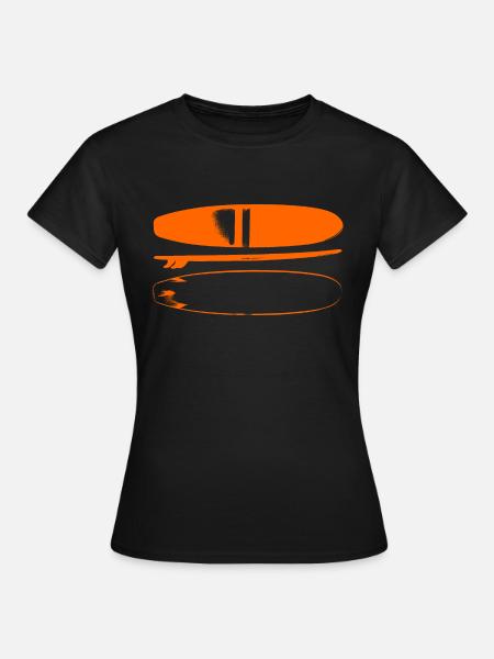 Surfboard - Frauen T-Shirt - Schwarz