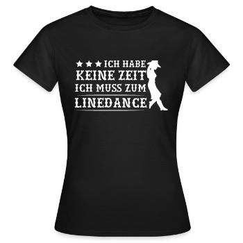 Linedance TShirt Geschenk für die Linedancerin - Frauen T-Shirt - Schwarz - Vorne - AI Model Female 172 dark (172cm)