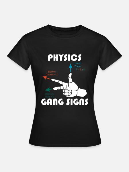 Règle de main droite Physics Math Teacher Math - T-shirt Femme - noir