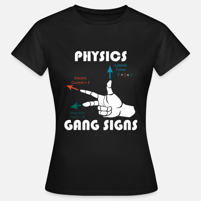 Règle de main droite Physics Math Teacher Math - T-shirt Femme - noir