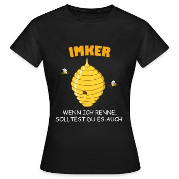 Cadeau de nid d'abeilles apicole apicole apiculteur - T-shirt Femme - noir - Devant - AI Model Female 172 dark (172cm)