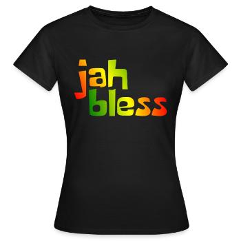 jah bless - T-shirt Femme - noir - Devant - AI Model Female 172 dark (172cm)