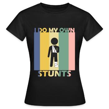 Gebrochener Arm Knochen Genesung Verletzung - Frauen T-Shirt - Schwarz - Vorne - AI Model Female 172 dark (172cm)