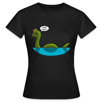 Monster Von Lochness Nessie Mythos Legende - Frauen T-Shirt - Schwarz - Vorne - AI Model Female 172 dark (172cm)