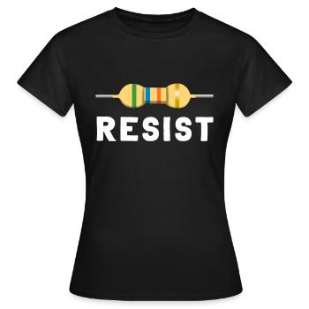 Résistance Électronique Ingénierie Physique - T-shirt Femme - noir - Devant - AI Model Female 172 dark (172cm)