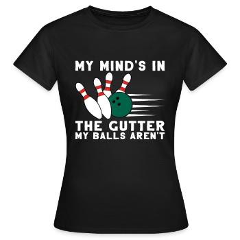 Bowling Bowling Bowler Sport Pin Cadeau - T-shirt Femme - noir - Devant - AI Model Female 172 dark (172cm)