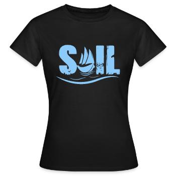 Voile voile voile - T-shirt Femme - noir - Devant - AI Model Female 172 dark (172cm)