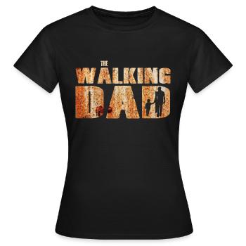 The walking dad - T-shirt Femme - noir - Devant - AI Model Female 172 dark (172cm)