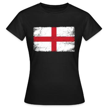 Drapeau anglais drapeau anglais pour les patriotes - T-shirt Femme - noir - Devant - AI Model Female 172 dark (172cm)