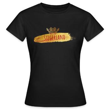 Goldenes Siegerland - Deine Stadt - dein Design - Frauen T-Shirt - Schwarz - Vorne - AI Model Female 172 dark (172cm)