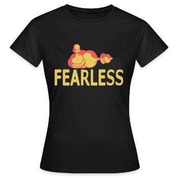 Fearless Awesome Cool Chess Piece T-Shirt - Frauen T-Shirt - Schwarz - Vorne - AI Model Female 172 dark (172cm)