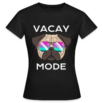 Vacay Mode Sommerurlaub - Frauen T-Shirt - Schwarz - Vorne - AI Model Female 172 dark (172cm)