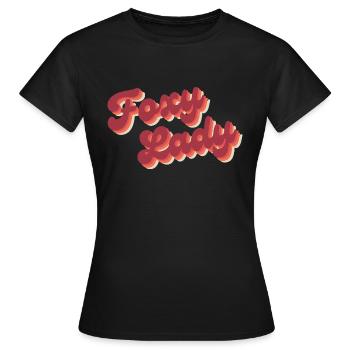 Foxy Lady - T-shirt Femme - noir - Devant - AI Model Female 172 dark (172cm)
