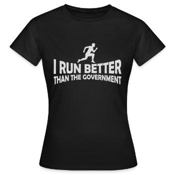 mieux fonctionner que le gouvernement - T-shirt Femme - noir - Devant - AI Model Female 172 dark (172cm)
