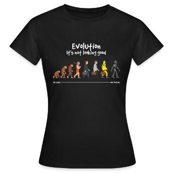 Evolution it s not looking good - Women's T-Shirt - black - Front - AI Model Female 172 dark (172cm)