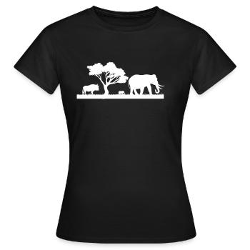 Safari Zoo Animal Safari Zoo - Women's T-Shirt - black - Front - AI Model Female 172 dark (172cm)