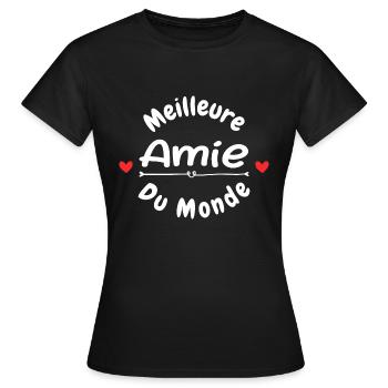 Meilleure Amie du Monde - T-shirt Femme - noir - Devant - AI Model Female 172 dark (172cm)