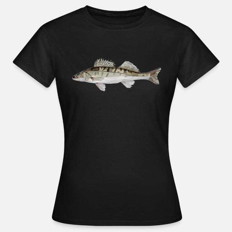 Low Poly Zander - Women's T-Shirt - black