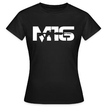 M16 Assault Rifle (1) - Weapons - AR15 - Women's T-Shirt - black - Front - AI Model Female 172 dark (172cm)