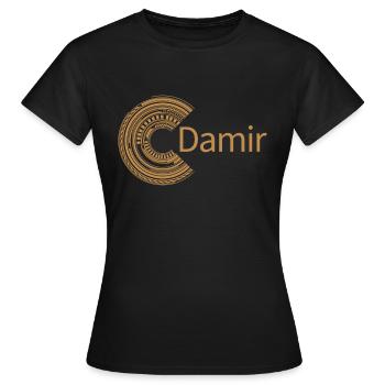 Pour Damir - T-shirt Femme - noir - Devant - AI Model Female 172 dark (172cm)