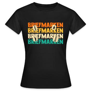 Philatelie Briefmarkensammlung Briefmarkensammler - Frauen T-Shirt - Schwarz - Vorne - AI Model Female 172 dark (172cm)