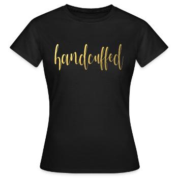 menottes menottées BDSM - T-shirt Femme - noir - Devant - AI Model Female 172 dark (172cm)