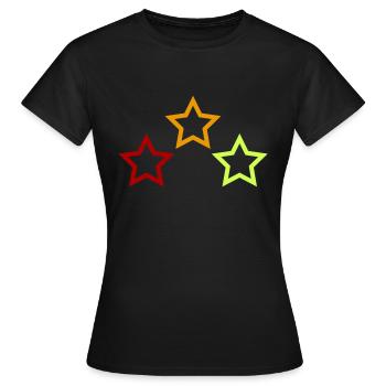 étoiles - T-shirt Femme - noir - Devant - AI Model Female 172 dark (172cm)
