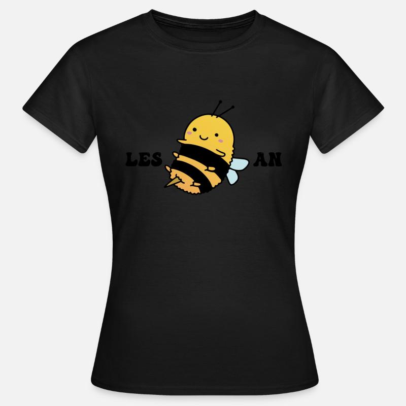 Les Bee An - Lesbian LGBT Pride - But First, - Women's T-Shirt - black