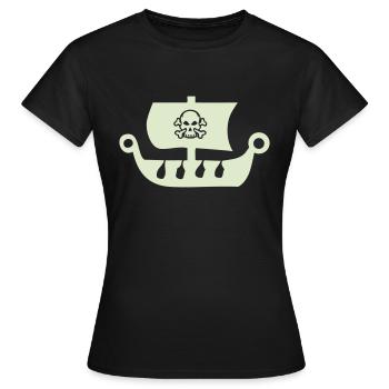 piratenschiff - Frauen T-Shirt - Schwarz - Vorne - AI Model Female 172 dark (172cm)