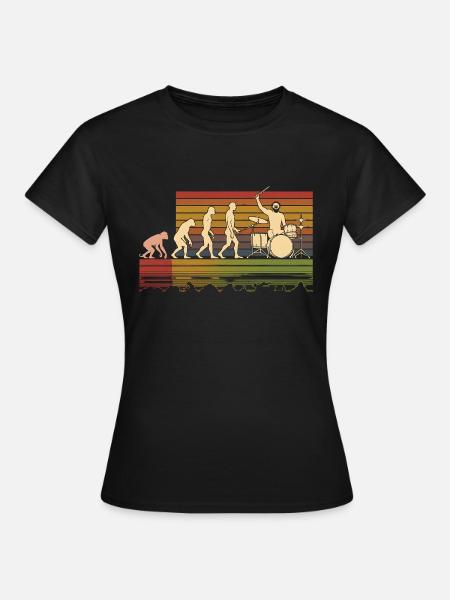 Batteur Evolution Trommeln - Frauen T-Shirt - Schwarz