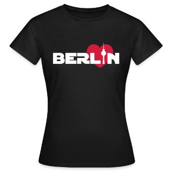 Love Berlin - T-shirt Femme - noir - Devant - AI Model Female 172 dark (172cm)