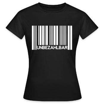 Unbezahlbar Barcode Preis Bester Beste Lieblings - Frauen T-Shirt - Schwarz - Vorne - AI Model Female 172 dark (172cm)