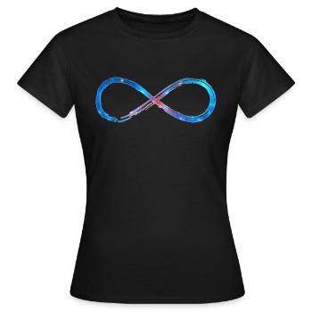 Lemniskate Unendlichkeit Symbol Liegende Acht 8 - Frauen T-Shirt - Schwarz - Vorne - AI Model Female 172 dark (172cm)