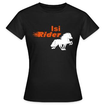 Isi Rider - T-shirt Femme - noir - Devant - AI Model Female 172 dark (172cm)