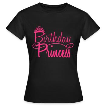 princess prinzessin krone koenigin girl maedchen p - Frauen T-Shirt - Schwarz - Vorne - AI Model Female 172 dark (172cm)